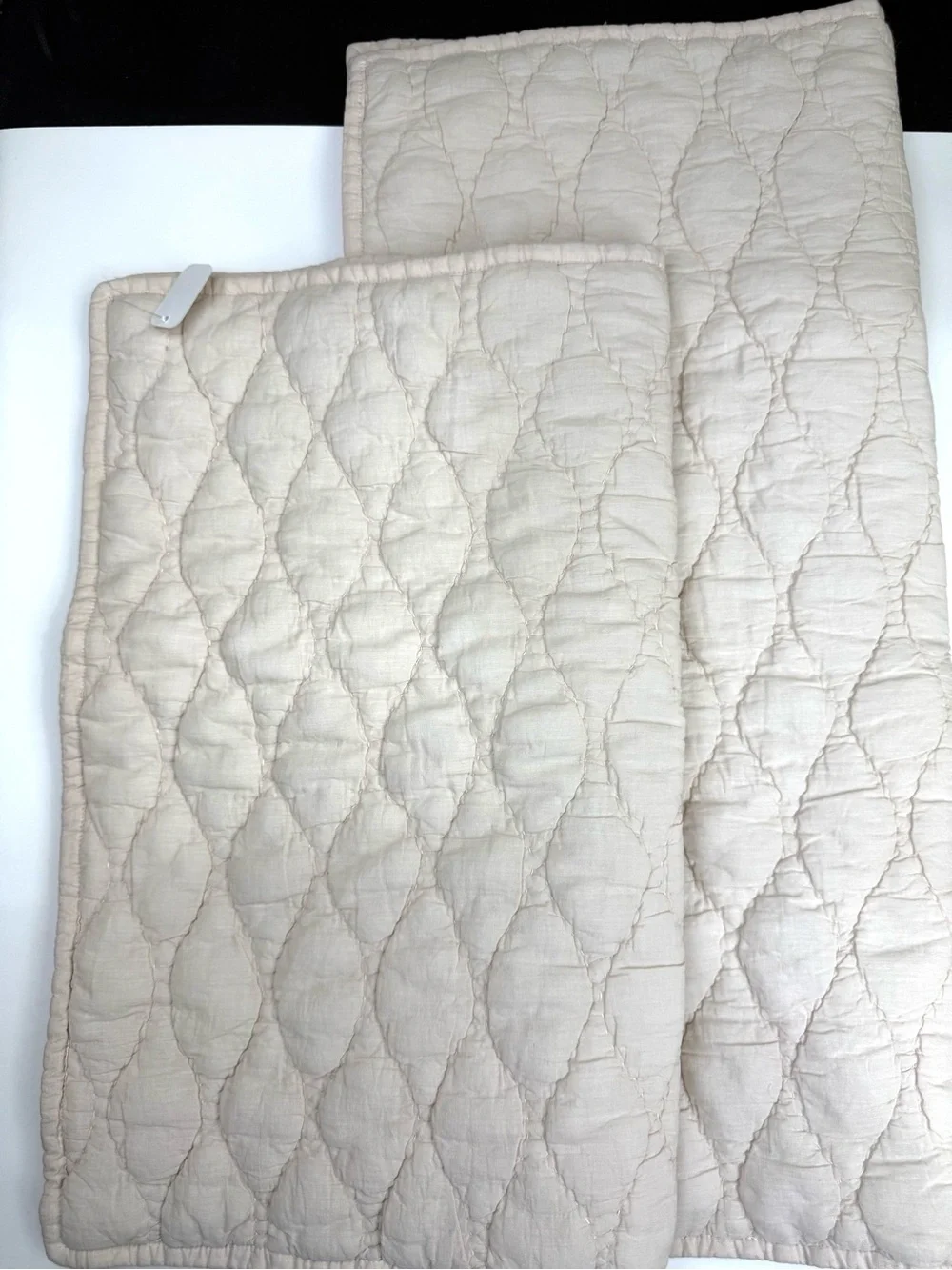 Pottery Barn Quilted Cotton Pillow Shams Pink (2)